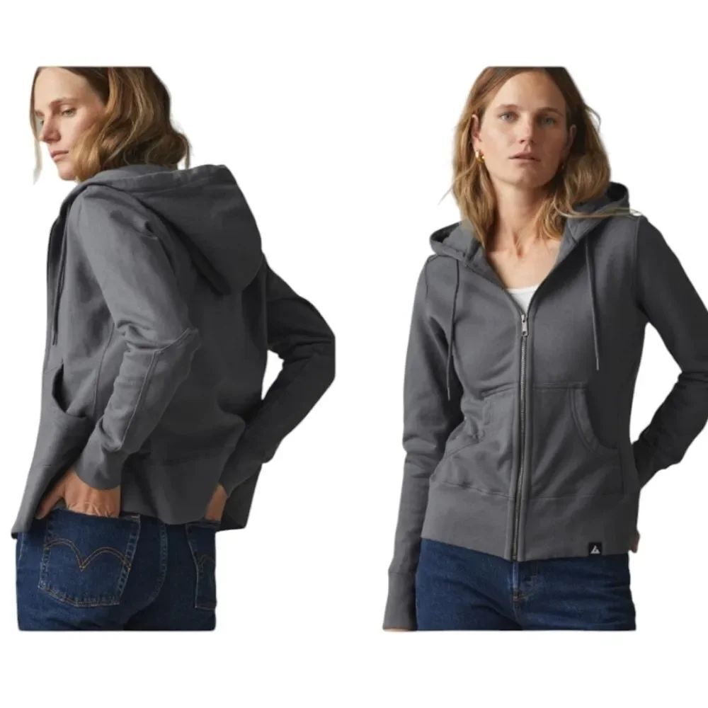NEW American Giant Relaxed Classic Full Zip Hoodie Iron Dark Grey Size XL